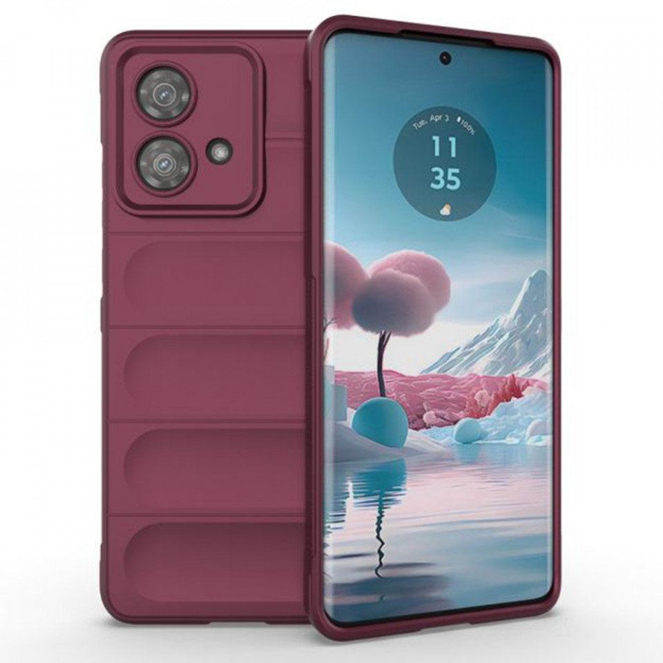 Husa pentru Motorola Edge 40 Neo eleganta, din silicon mat, SKDR Vogue - Bordo