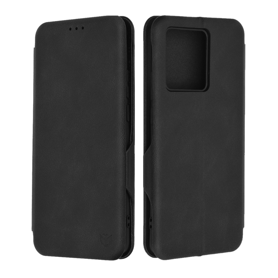 Husa pentru Motorola Edge 40, SKYDDAR INNOVATION, Safe Wallet tip carte din Piele Ecologica, Suport Carduri, Inchidere Magnetica, Negru, set cu sticker