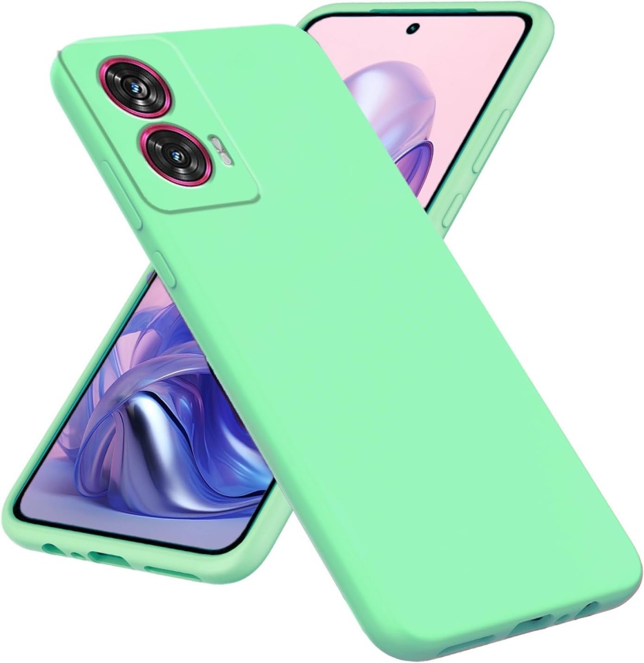Husa pentru Motorola Edge 50 Fusion din Silicon Catifelat, Protectie Premium, Skyddar SoftElegance - Verde deschis