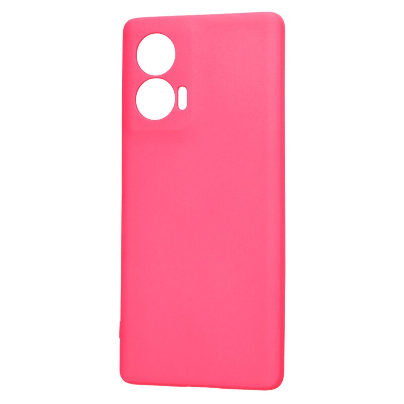 Husa pentru Motorola Edge 50 Fusion din Silicon Catifelat, Protectie Premium, Skyddar SoftElegance - Fucsia - 3 | YEO