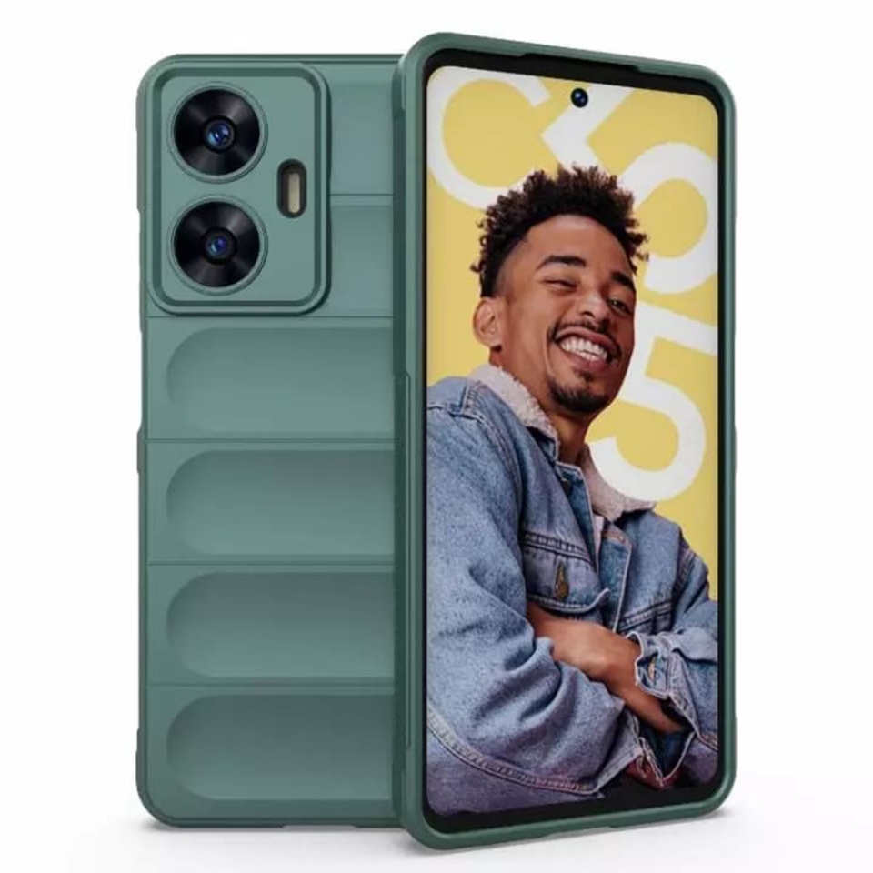 Husa pentru Motorola Edge 50 Neo eleganta, din silicon mat, SKDR Vogue - Verde