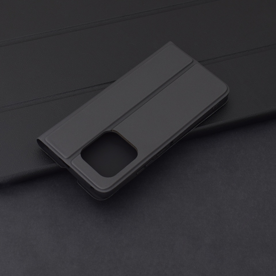 Husa pentru Motorola Edge 50 Ultra, SKYDDAR INNOVATION, Magskin Book, tip Carte cu Portofel Interior, set cu sticker, Negru - 1 | YEO