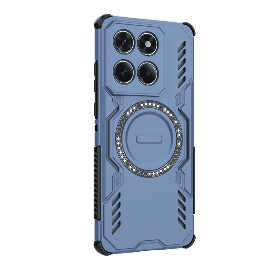 Husa pentru Motorola Edge 60 Fusion / Edge 60, SKYDDAR INOVATION, ArmorMag, Magsafe, set cu sticker, Albastru - 2 | YEO