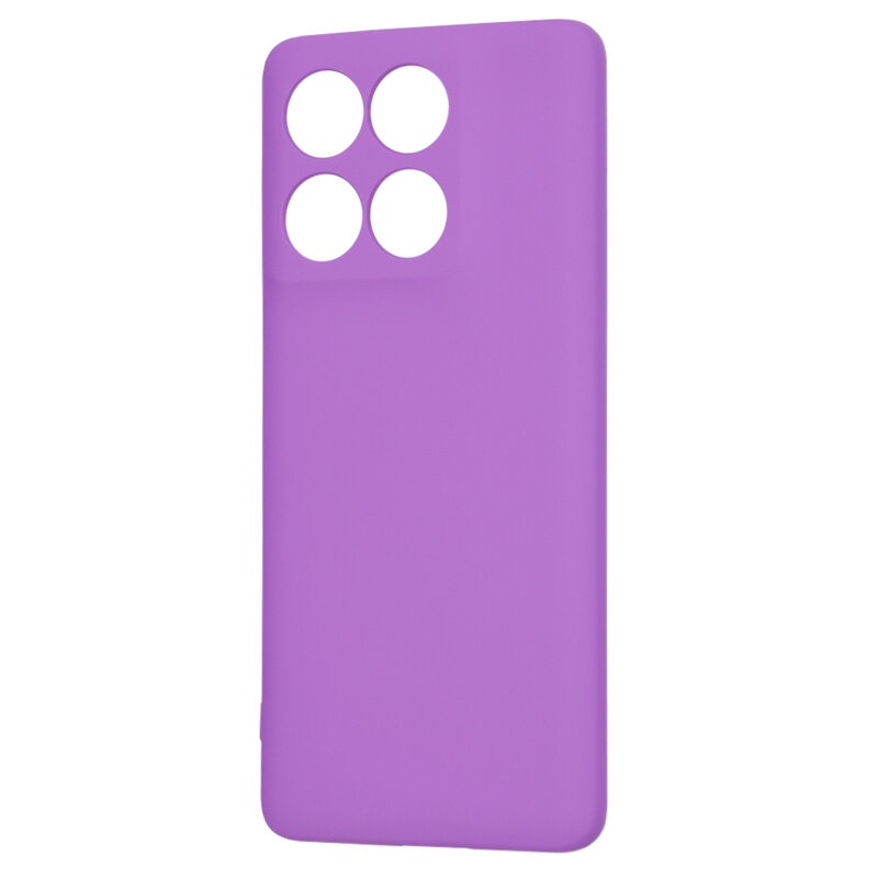 Husa pentru Motorola Edge 60 Fusion, SKYDDAR INNOVATION, din Silicon Catifelat, SoftElegance , Mov, set cu sticker - 3 | YEO