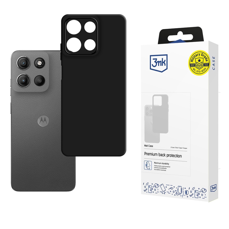 Husa pentru Motorola Moto G15 / Moto G15 Power, 3mk Matt Case, Negru