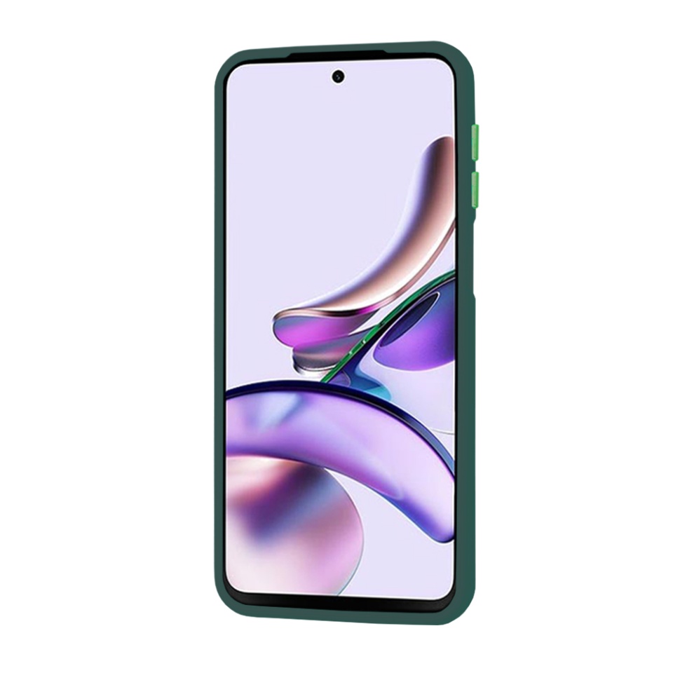 Husa pentru Motorola Moto G23 / Moto G13, ce Absoarbe Cele mai Aspre Socuri, Skyddar Frosted - Verde inchis - 2 | YEO