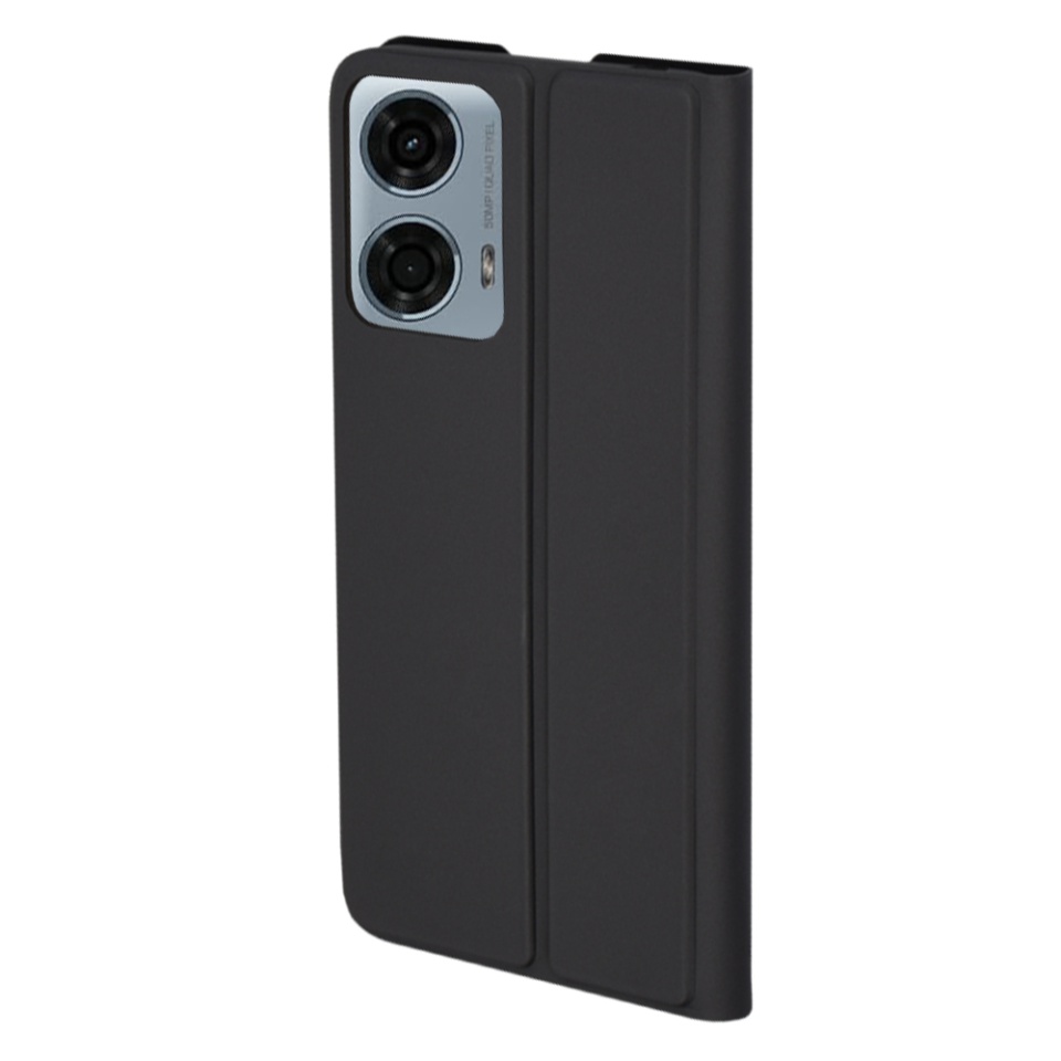 Husa pentru Motorola Moto G24 Power, SKYDDAR INNOVATION, Magskin Book, tip Carte cu Portofel Interior, set cu sticker, Negru - 2 | YEO