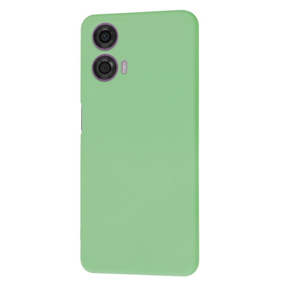 Husa pentru Motorola Moto G24, SKYDDAR INNOVATION, din Silicon Catifelat, SoftElegance, set cu sticker, Verde deschis - 2 | YEO