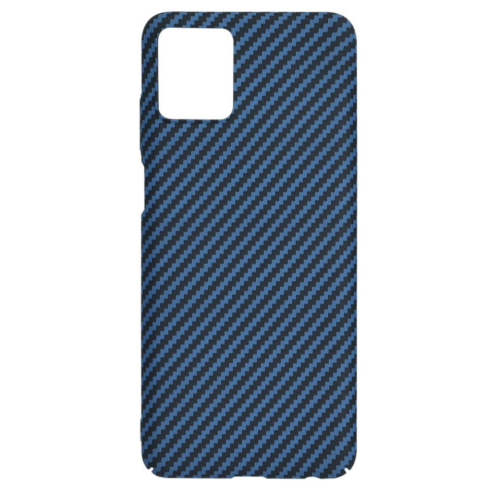 Husa pentru Motorola Moto G32, Finisaj Premium cu Textura de Carbon, Design Elegant, SKDR CarbonFlex - Cyan - 3 | YEO