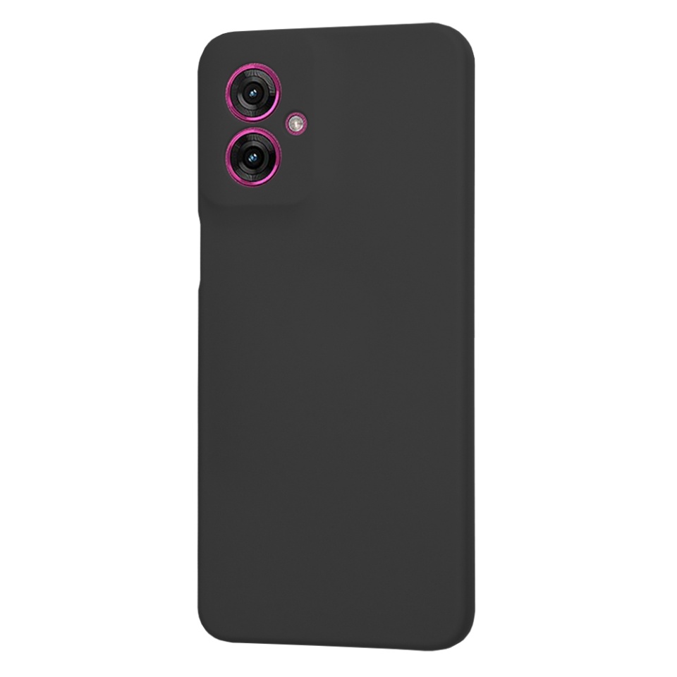 Husa pentru Motorola Moto G55 din Silicon Catifelat, Protectie Premium, Skyddar SoftElegance - Negru - 3 | YEO