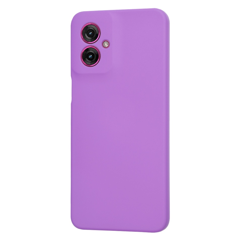 Husa pentru Motorola Moto G55 din Silicon Catifelat, Protectie Premium, Skyddar SoftElegance - Mov - 3 | YEO