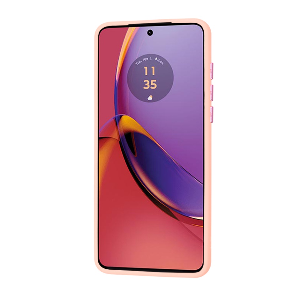 Husa pentru Motorola Moto G84, ce Absoarbe Cele mai Aspre Socuri, Skyddar Frosted - Roz - 2 | YEO