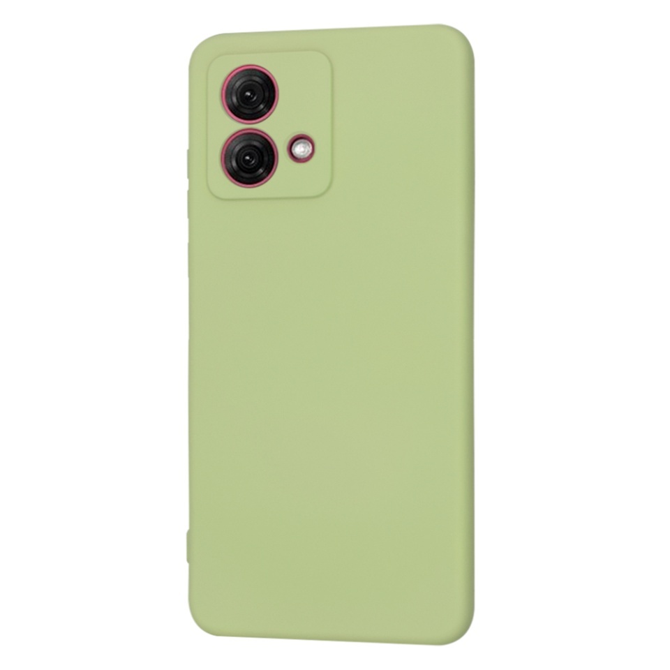 Husa pentru Motorola Moto G84, SKYDDAR INNOVATION, din Silicon Catifelat, SoftElegance, set cu sticker, Verde - 2 | YEO