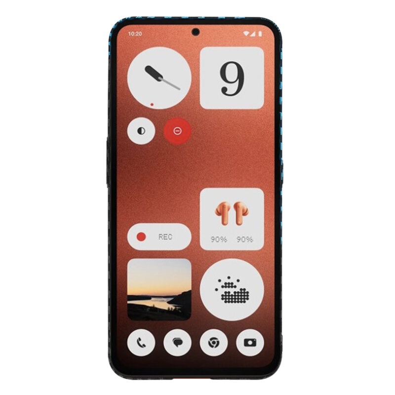 Husa pentru Nothing CMF Phone 1, Finisaj Premium cu Textura de Carbon, Design Elegant, SKDR CarbonFlex - Bleu - 1 | YEO