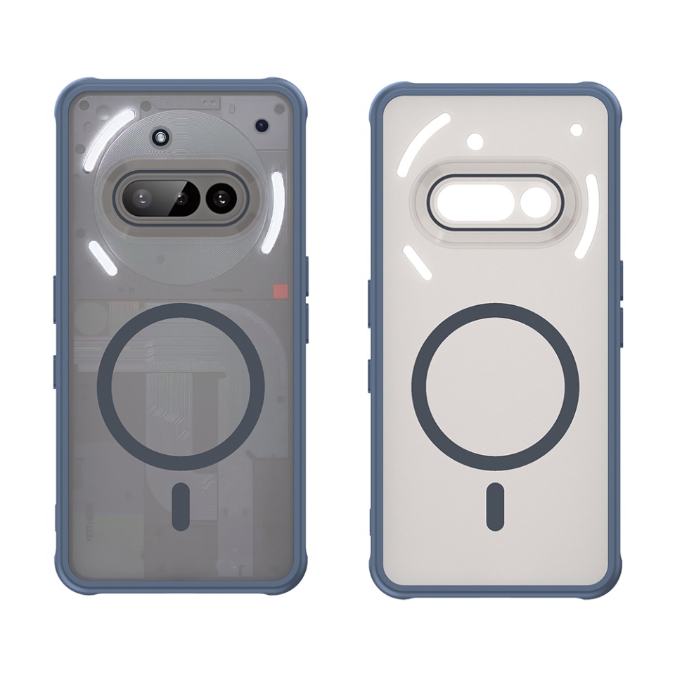 Husa pentru Nothing Phone (3a), SKYDDAR INNOVATION, HaloFrost MagSafe II, Antisoc, set cu sticker, Bleumarin - 1 | YEO