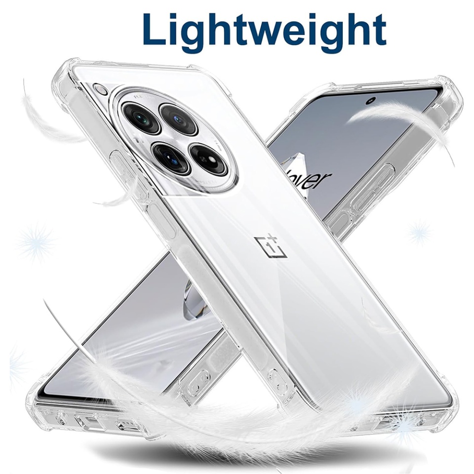 Husa pentru OnePlus 12 , SKYDDAR INNOVATION, Shockproof Clear din Silicon Slim, Transparenta, set cu sticker - 1 | YEO