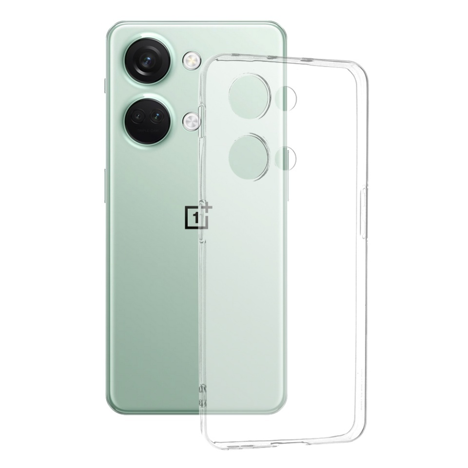 Husa pentru OnePlus Nord 3, SKYDDAR INNOVATION, ClearGuard, din silicon transparent, set cu sticker, Transparenta
