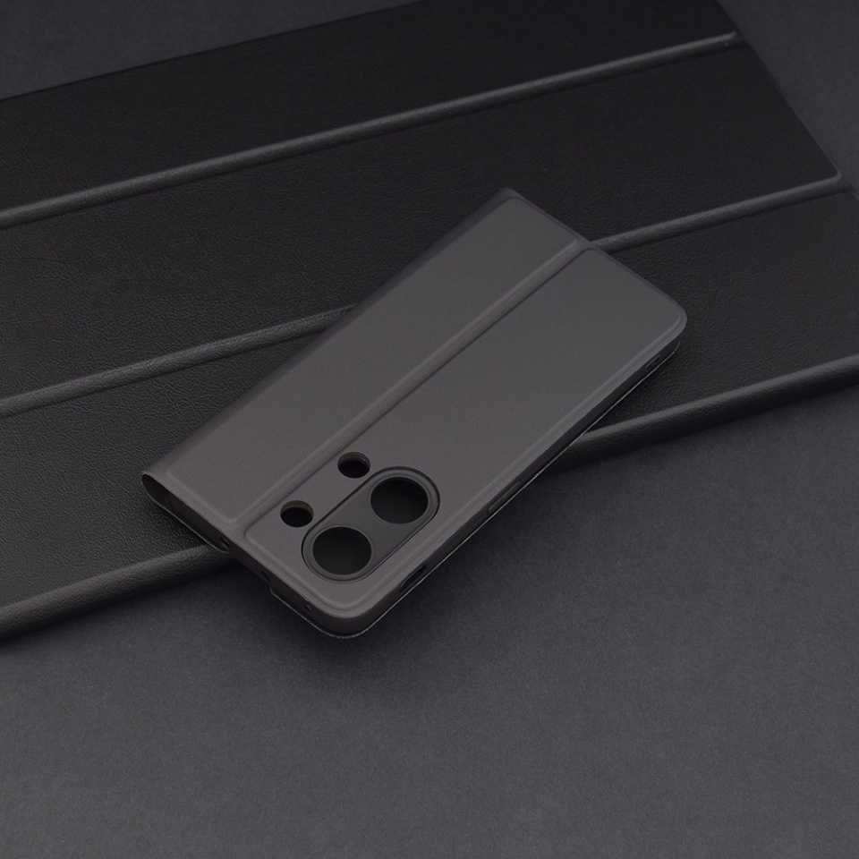 Husa pentru OnePlus Nord 3, SKYDDAR INNOVATION, Magskin Book, tip Carte cu Portofel Interior, set cu sticker, Negru - 3 | YEO