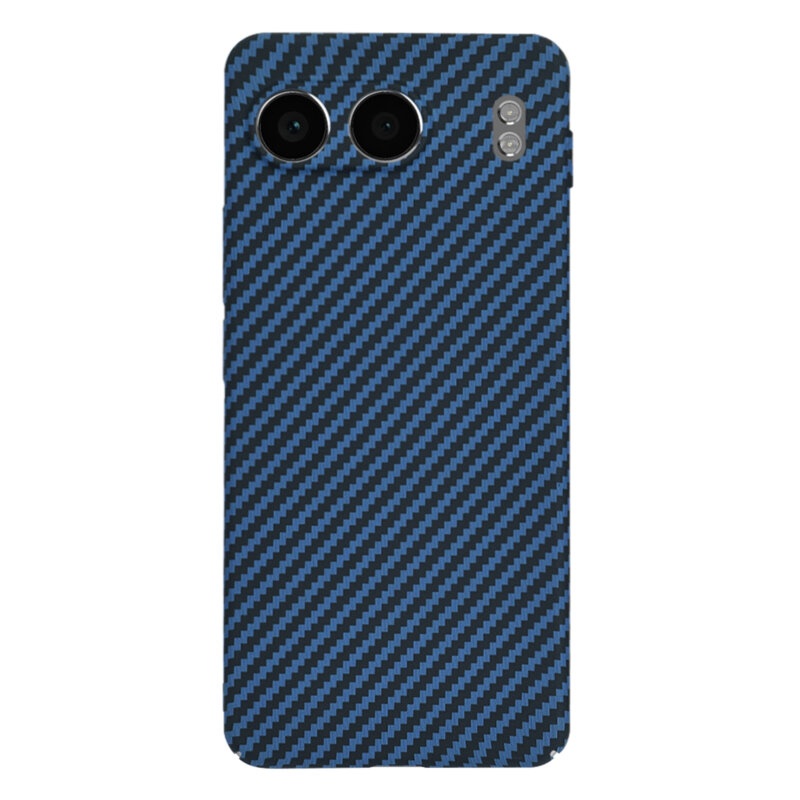 Husa pentru OnePlus Nord 4, Finisaj Premium cu Textura de Carbon, Design Elegant, SKDR CarbonFlex - Cyan - 1 | YEO