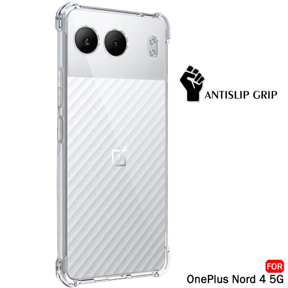Husa pentru OnePlus Nord 4 , SKYDDAR INNOVATION, Shockproof Clear din Silicon Slim, Transparenta, set cu sticker - 1 | YEO