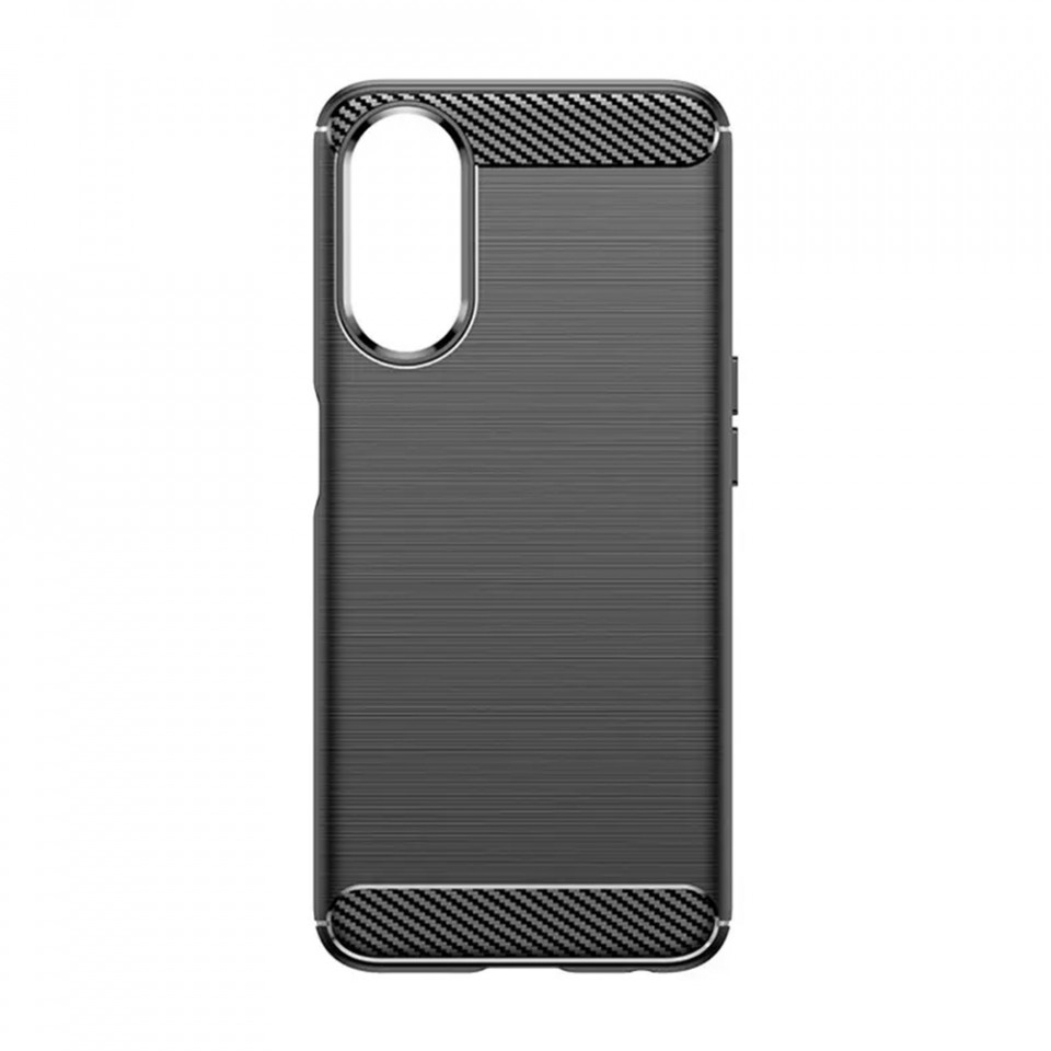Husa pentru Oppo A58 5G / A78 5G din silicon, Slim, cu textura Fibra Carbon - Negru - 3 | YEO