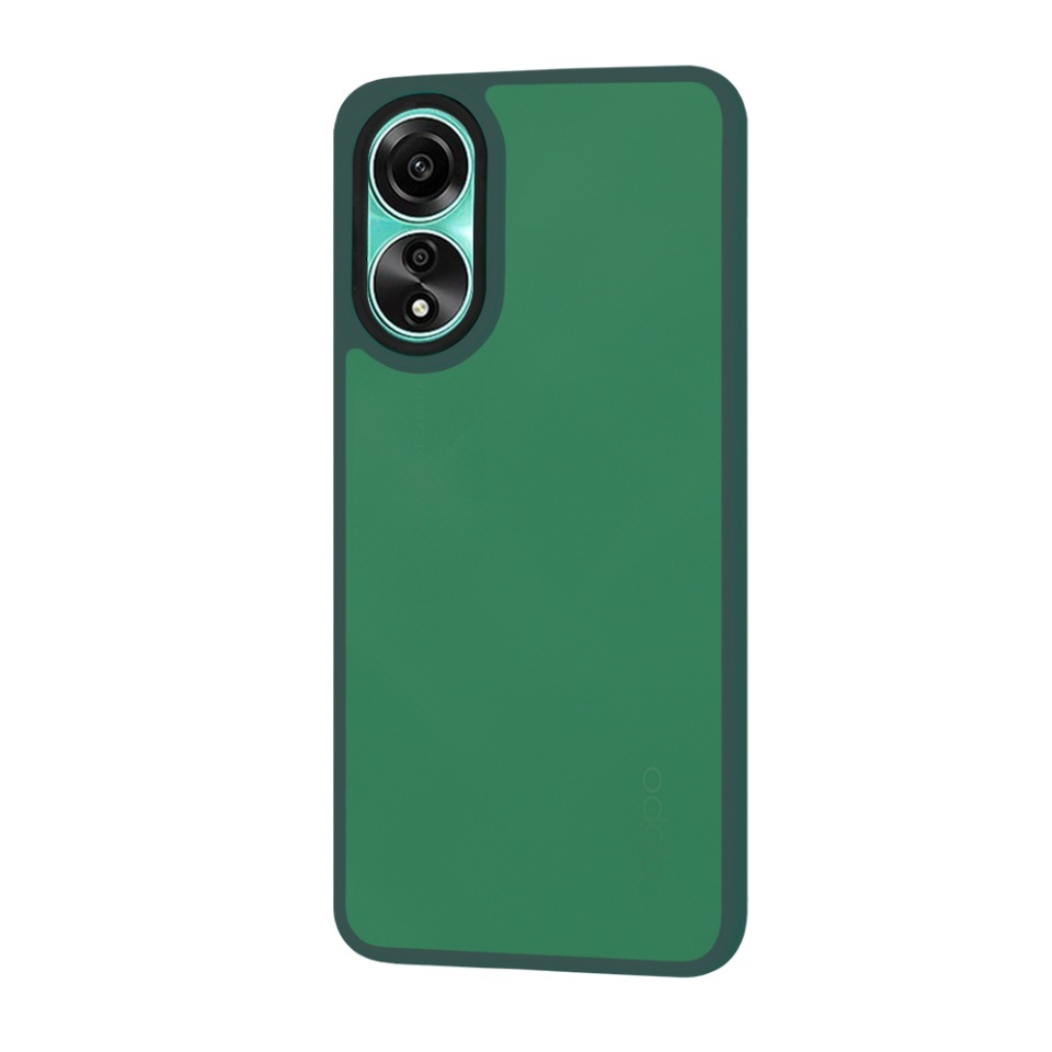 Husa pentru Oppo A78 4G, SKYDDAR INNOVATION, HaloFrost, AntiSoc, set cu sticker, Verde inchis - 1 | YEO