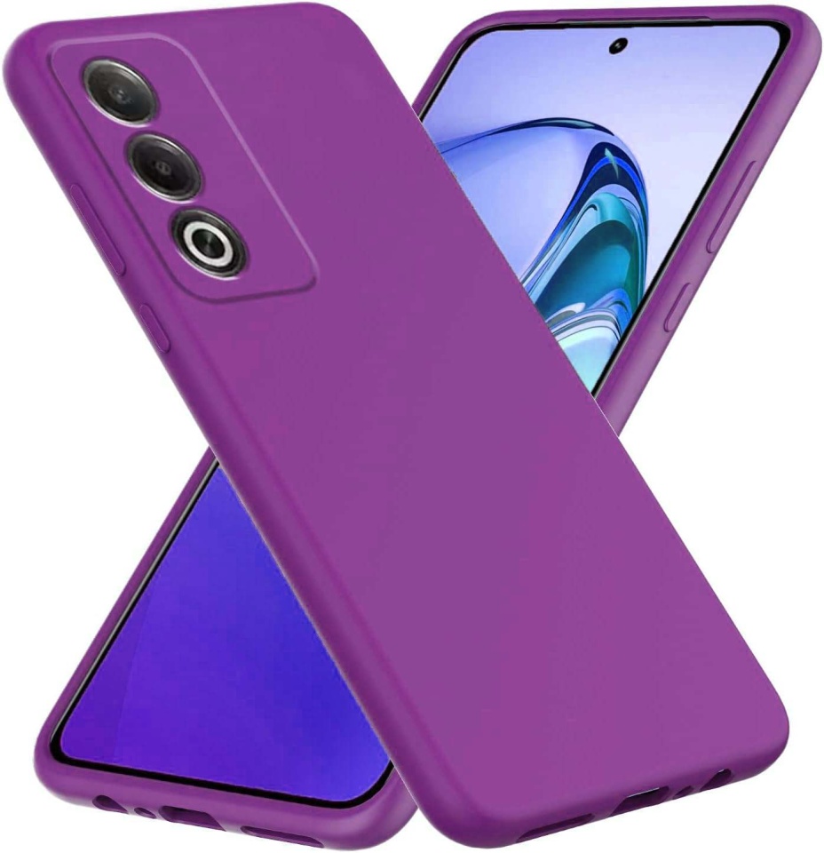 Husa pentru Oppo A80 5G din Silicon Catifelat, Protectie Premium, Skyddar SoftElegance - Mov