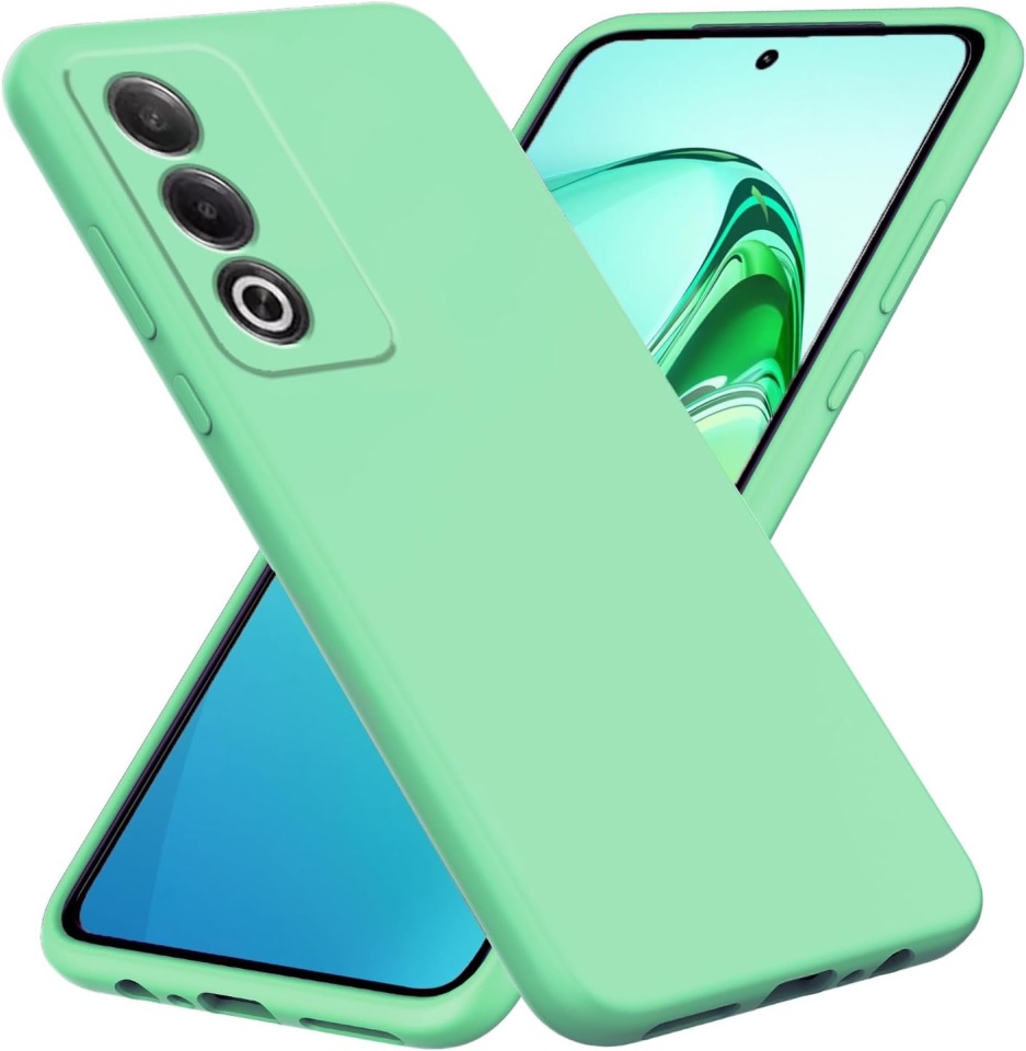 Husa pentru Oppo A80 5G din Silicon Catifelat, Protectie Premium, Skyddar SoftElegance - Verde