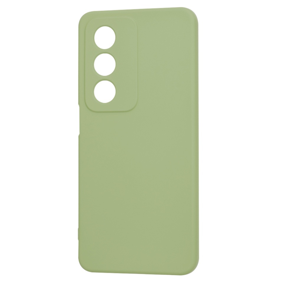 Husa pentru Oppo A80 5G, SKYDDAR INNOVATION, din Silicon Catifelat, SoftElegance, set cu sticker, Verde - 3 | YEO