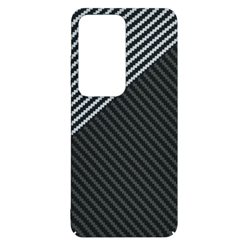 Husa pentru Oppo A80 5G, SKYDDAR INNOVATION, textura carbon, Carbonite FiberShell, set cu sticker, Gri, - 3 | YEO