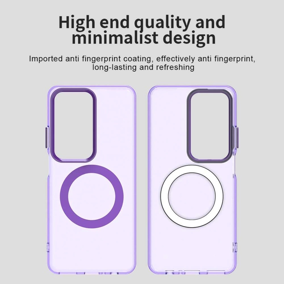 Husa pentru Oppo A80 5G, SKYDDAR INOVATION, CandyCase, Magsafe, set cu sticker, Mov - 2 | YEO