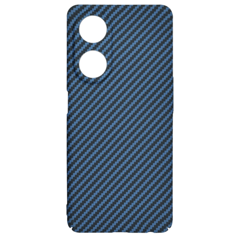 Husa pentru Oppo A98 5G, Finisaj Premium cu Textura de Carbon, Design Elegant, SKDR CarbonFlex - Cyan - 3 | YEO