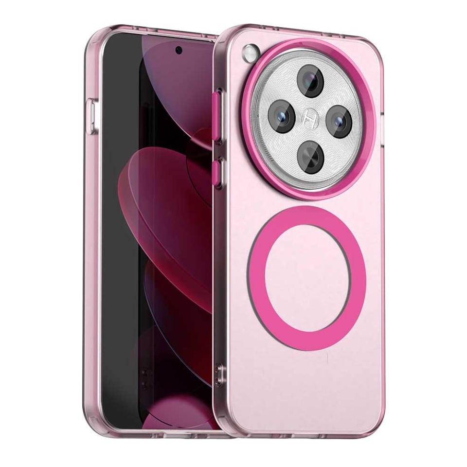Husa pentru Oppo Find X8 Pro, SKYDDAR INOVATION, CandyCase, Magsafe, set cu sticker, Roz