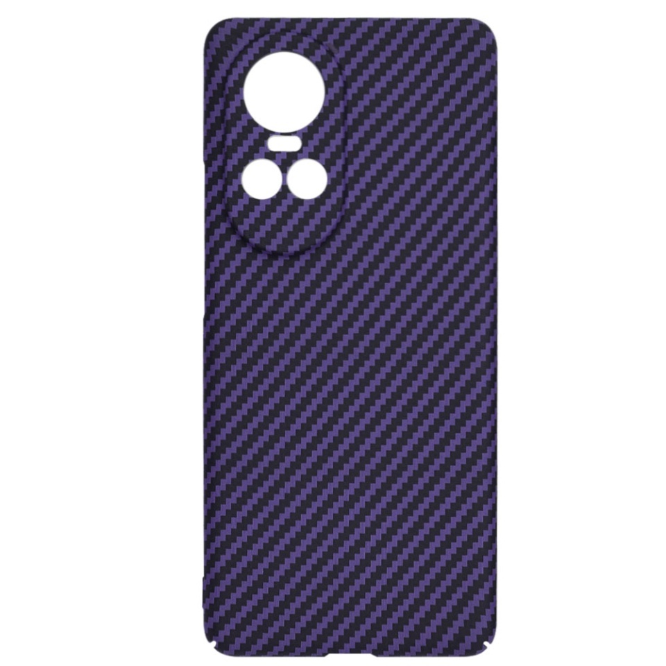 Husa pentru Oppo Reno10 / Reno10 Pro, SKYDDAR INNOVATION, textura carbon, Carbonite FiberShell, set cu sticker, Mov, - 3 | YEO