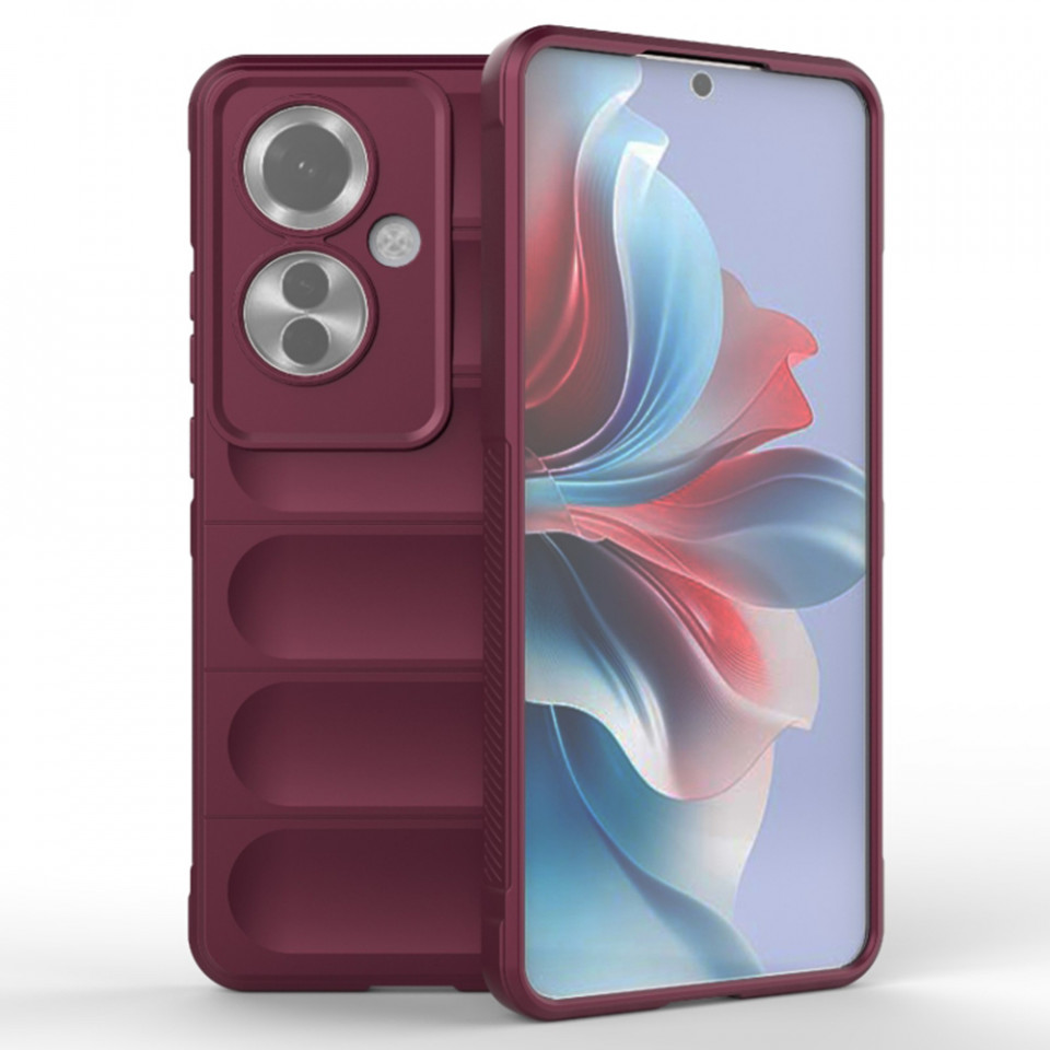 Husa pentru Oppo Reno11 F eleganta, din silicon mat, SKDR Vogue - Bordo