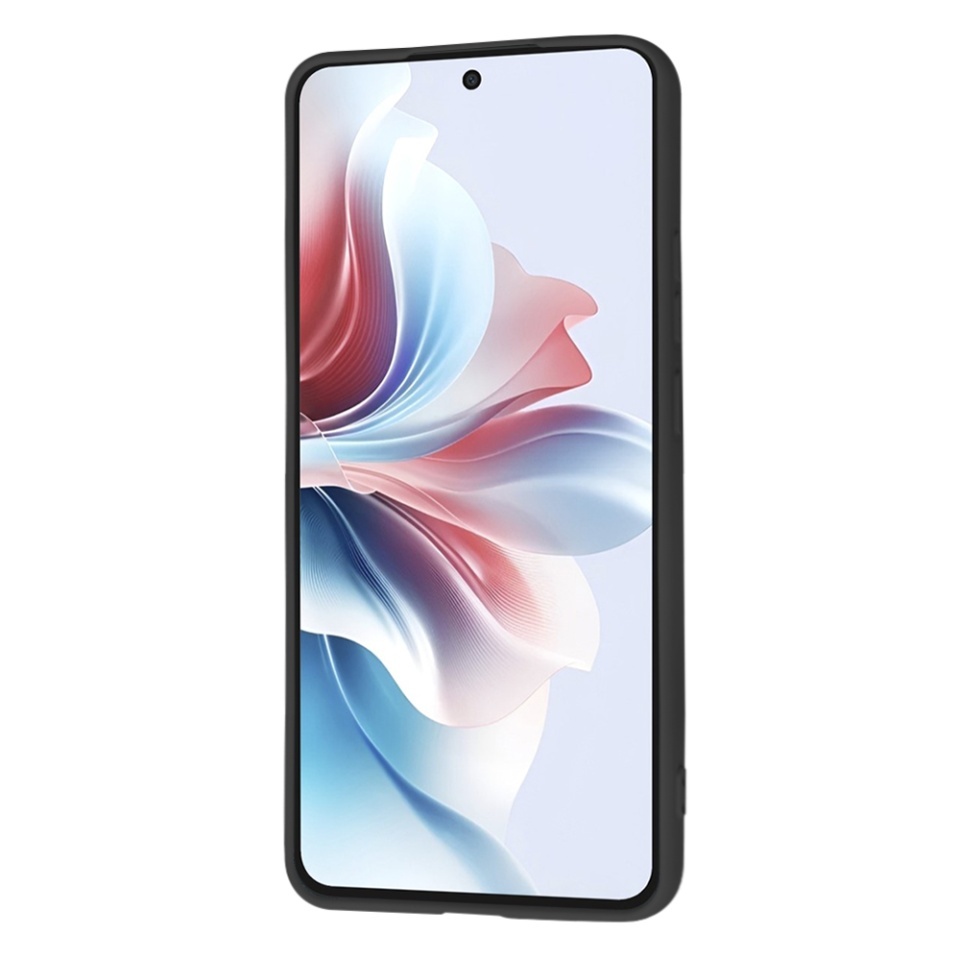 Husa pentru Oppo Reno11 F, SKYDDAR INNOVATION, din Silicon Catifelat, SoftElegance, set cu sticker, Negru - 1 | YEO
