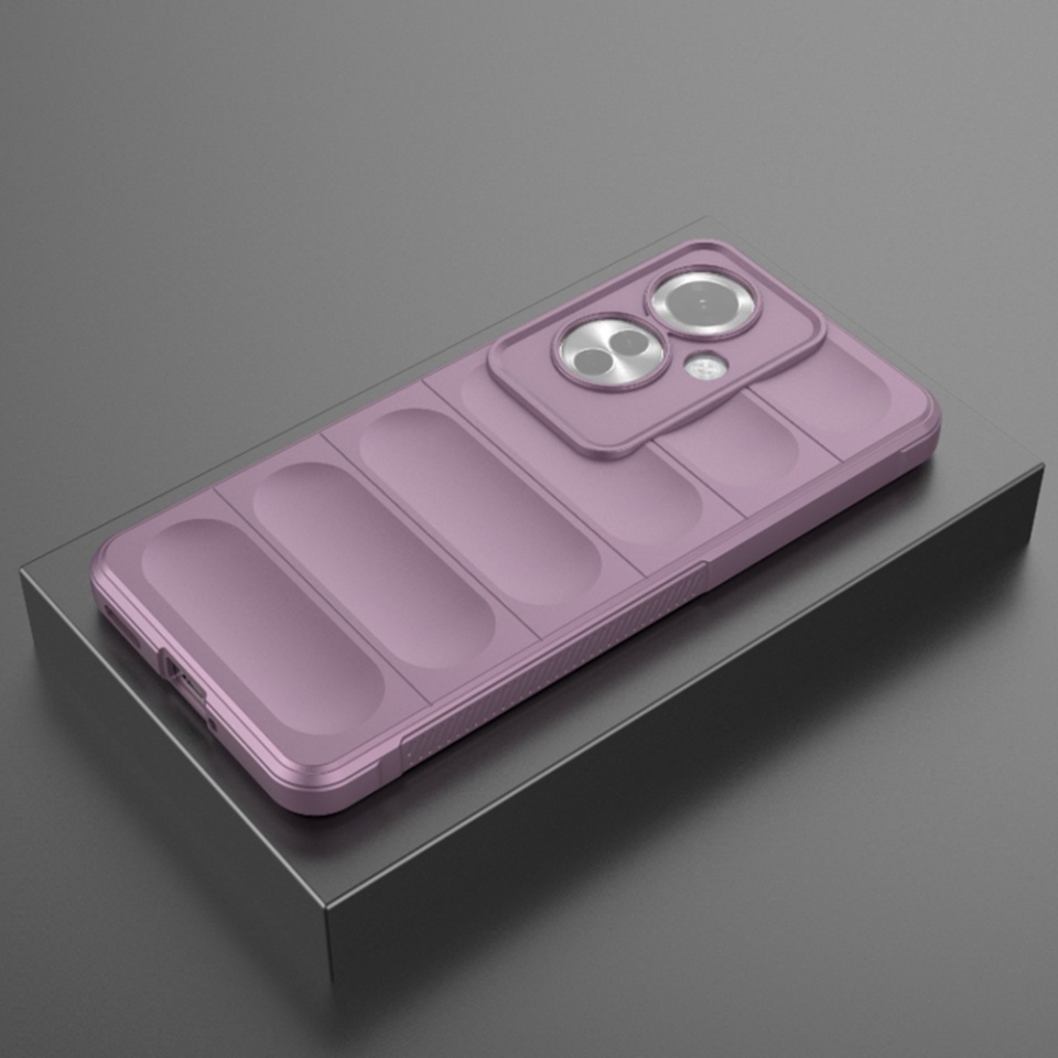 Husa pentru Oppo Reno11 F, SKYDDAR INNOVATION, Magic Shield, din Silicon Mat, set cu sticker, Mov - 2 | YEO