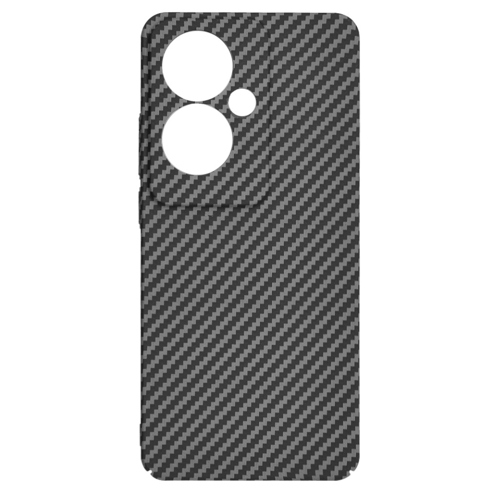 Husa pentru Oppo Reno11 F, SKYDDAR INNOVATION, textura carbon, Carbonite FiberShell, set cu sticker, Negru, - 3 | YEO