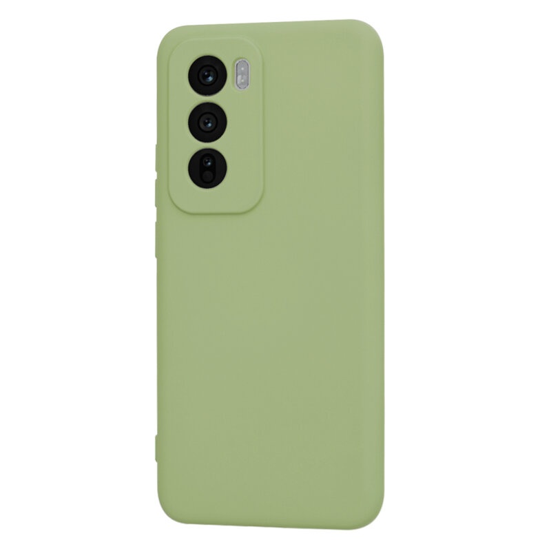 Husa pentru Oppo Reno12 din Silicon Catifelat, Protectie Premium, Skyddar SoftElegance - Verde - 2 | YEO