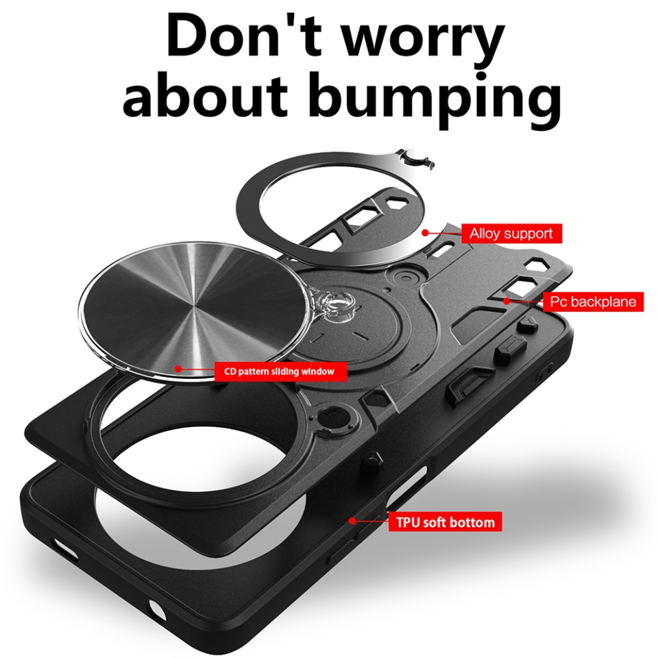 Husa pentru Oppo Reno12 F 5G / Reno12 FS 5G / Reno12 F 4G / Reno12 FS 4G, SKYDDAR INNOVATION, CamGuard Pro, Inel Magnetic, Protectie Camera, set cu sticker, Albastru - 1 | YEO