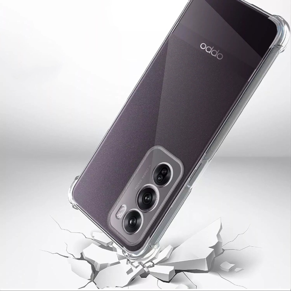 Husa pentru Oppo Reno12 Pro , SKYDDAR INNOVATION, Shockproof Clear din Silicon Slim, Transparenta, set cu sticker - 2 | YEO