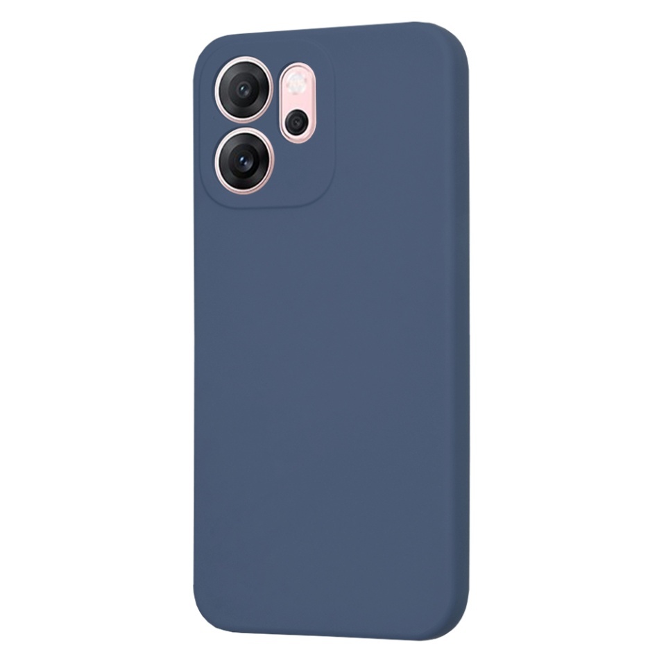 Husa pentru Oppo Reno14 F, SKYDDAR INNOVATION, din Silicon Catifelat, SoftElegance, set cu sticker, Bleumarin - 2 | YEO