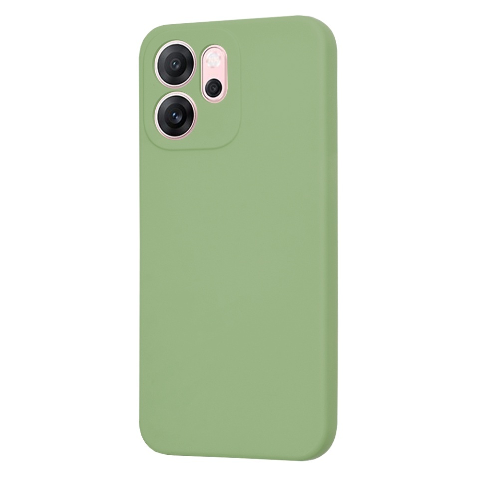 Husa pentru Oppo Reno14 F, SKYDDAR INNOVATION, din Silicon Catifelat, SoftElegance, set cu sticker, Verde deschis - 2 | YEO