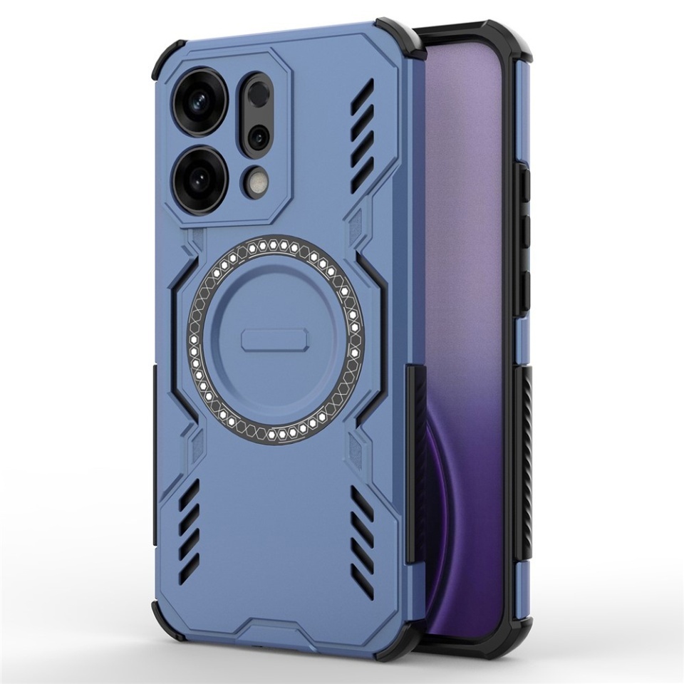 Husa pentru Oppo Reno14, SKYDDAR INOVATION, ArmorMag, Magsafe, set cu sticker, Albastru