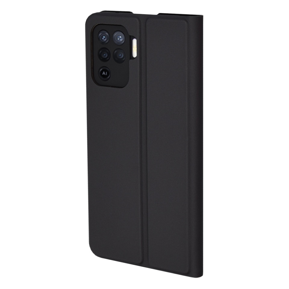 Husa pentru Oppo Reno5 Lite / A94 4G, SKYDDAR INNOVATION, Magskin Book, tip Carte cu Portofel Interior, set cu sticker, Negru - 2 | YEO