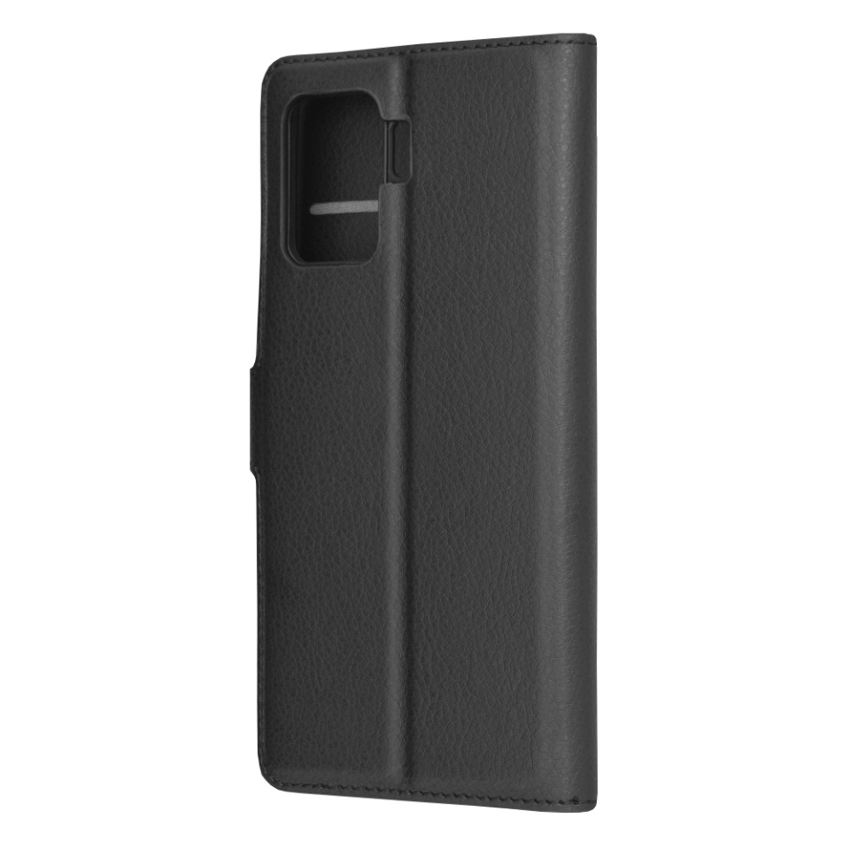 Husa pentru Oppo Reno5 Lite / A94 4G tip Carte, cu Portofel Interior, Finisaje Premium, SKYDDAR Leather Wallet - Negru - 3 | YEO