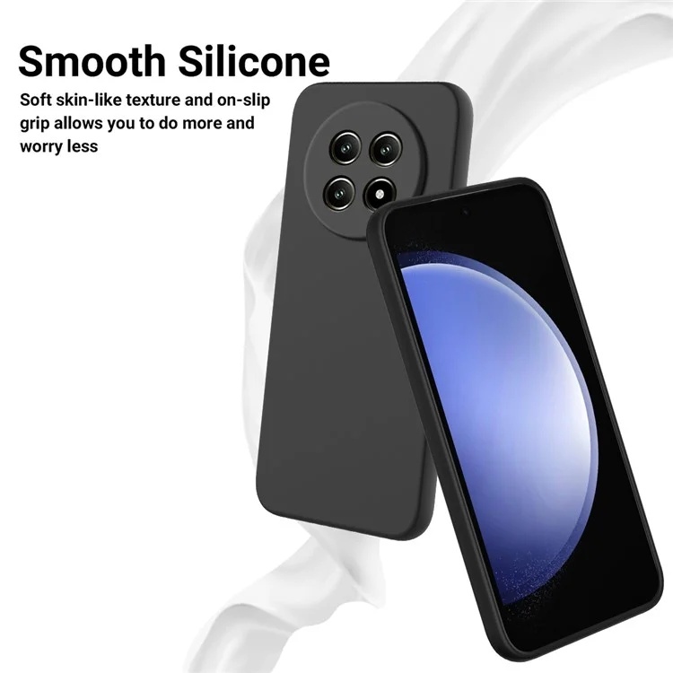 Husa pentru Realme 13 Pro / 13 Pro+ din Silicon Catifelat, Protectie Premium, Skyddar SoftElegance - Negru - 3 | YEO