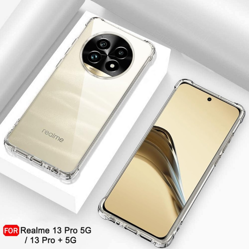 Husa pentru Realme 13 Pro / 13 Pro+ , SKYDDAR INNOVATION, Shockproof Clear din Silicon Slim, Transparenta, set cu sticker - 3 | YEO
