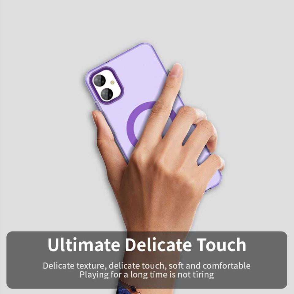 Husa pentru Samsung Galaxy A05, SKYDDAR INOVATION, CandyCase, Magsafe, set cu sticker, Mov - 1 | YEO