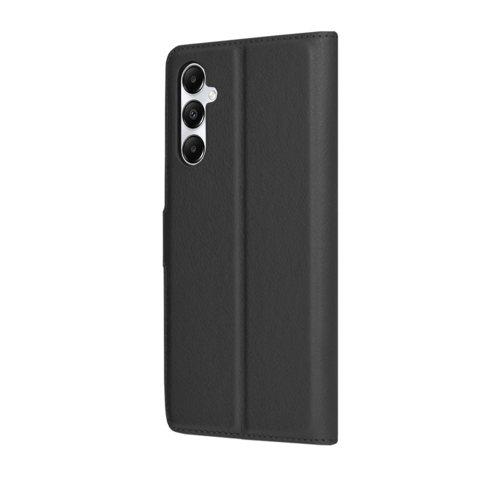 Husa pentru Samsung Galaxy A05s, SKYDDAR INNOVATION, Leather Folio tip Carte, cu Portofel Interior, Finisaje Premium, set cu sticker, Negru - 5